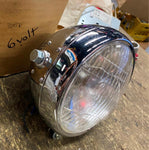 Vtg Old Skool 6v headlight Chopper Side Mount Honda Harley KZ CB XS Bobber new!