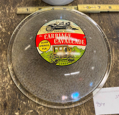 Vtg NOS Stanley Steamer 1909 Headlight Glass Lens Auto Hub electric 7 3/4 Antiqu