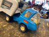 Vtg Tonka Truck Motor Mover Car Hauler Carrier Blue Tin Toy Survivor Steel Press