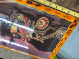 Vtg David Mann Easyriders magazine Bikes Towing Hotrod Wood Harley Choppe Poster