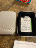 Zippo Millennium Lighter Guaranteed To Work on January 1st 2000 NIB Tin Case Vtg