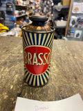 Vtg 1940's Brasso Tin Can Oil Gas Service Station Cone top Polish Auto Garage!