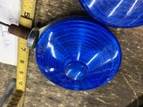 Vtg Blue Emergency Turn Signal Light Dietz 77-276 Semi Tractor Trailer Mack Ambu