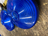 Vtg Blue Emergency Turn Signal Light Dietz 77-276 Semi Tractor Trailer Mack Ambu