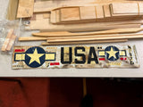 Vintage 1970s Control Line Model Airplane Kit Midwest P-51 Mustang 33" Kit