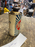 Vtg 1940's Brasso Tin Can Oil Gas Service Station Cone top Polish Auto Garage!