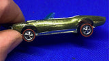 Vtg Hot wheels Redline Metallic Firebird Olive Mattel Car 1967 Red Line White in