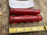 Vtg Clear See thru Red Bicycle Grips Banana Seat Muscle Wheelie bicycle 70's acc