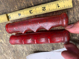 Vtg Clear See thru Red Bicycle Grips Banana Seat Muscle Wheelie bicycle 70's acc