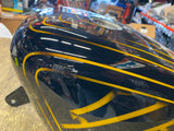 Custom Paint Airbrush Gas tank Sportster 2007^ Gold Black Bar Shield 883 1200!