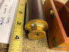 Vtg Telescope Brass Leather Wood Case Box Spyglass Nautical 6" Hand hel Maritime