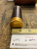 Vtg Telescope Brass Leather Wood Case Box Spyglass Nautical 6" Hand hel Maritime