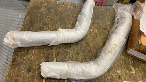 Factory shotgun Exhaust Pipes Heat shields Harley Fatboy FLSTF 1990-99 OEM New!