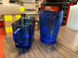 Vintage 1930s Shirley Temple Cobalt Blue Glass Creamer Pitcher 4 3/4" 2pc