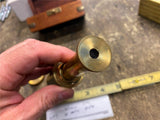 Vtg Telescope Brass Leather Wood Case Box Spyglass Nautical 6" Hand hel Maritime