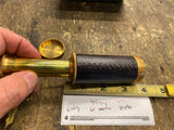 Vtg Telescope Brass Leather Wood Case Box Spyglass Nautical 6" Hand hel Maritime