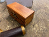 Vtg Telescope Brass Leather Wood Case Box Spyglass Nautical 6" Hand hel Maritime