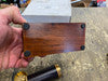 Vtg Telescope Brass Leather Wood Case Box Spyglass Nautical 6" Hand hel Maritime