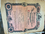 Vtg 1950 Fireman membership Certificate Pictures Bellmore Fire Dept Memorabilia!