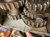 Vtg Transmission Harley JD VL VLD VLH 1920's 3 Speed OEM cae gears pump sprocket