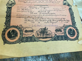 Vtg 1950 Fireman membership Certificate Pictures Bellmore Fire Dept Memorabilia!