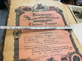 Vtg 1950 Fireman membership Certificate Pictures Bellmore Fire Dept Memorabilia!