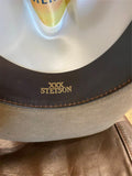 Vtg John B. Stetson XXX 3X Beaver Brown Cowboy Hat Feathers Leather Strap Size 7