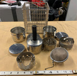 SS Ultrasonic Watch Cleaning Machine Watchmaker Repair Tools Basket Tubs Jars Lo