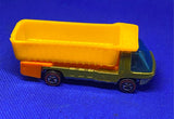 Vtg Hot wheels Red line Mattel Heavyweights Dump Truck 1969 Yellow Green Minty