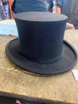 Vtg BORSALINO Collapsible Top Hat Cap Italy Magician Dress Gentleman Pop up Felt