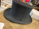 Vtg BORSALINO Collapsible Top Hat Cap Italy Magician Dress Gentleman Pop up Felt