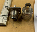Bird? TNC Male Female Quick Change Unidapt Flange Coaxle Connectors Cable vtg
