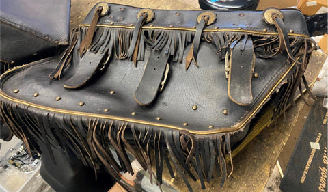 OEM Custom Saddlebags Harley FLH Heritage Edition 1980 Fringe Leather Shovelhead