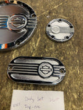 Vtg Harley Derby clutch Cover Timer inspection Set Bar Shield Softail Heritage