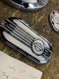 Vtg Harley Derby clutch Cover Timer inspection Set Bar Shield Softail Heritage