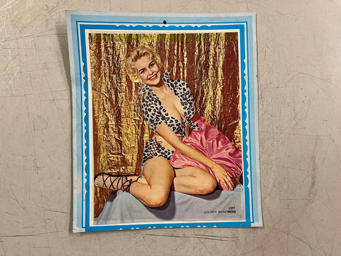 Vintage 1950s Telephone List Hangable Adult Film Star Man Cave Decoration