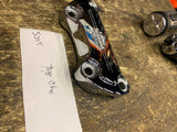 Chrome Handlebar Riser Top Clamp Harley Bar Shield Logo Heritage Softail Dyna fx