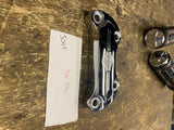 Chrome Handlebar Riser Top Clamp Harley Bar Shield Logo Heritage Softail Dyna fx