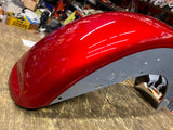 Front Fender Harley Touring Ultra Classic Road King Candy Red Silver OEM 2014^ N