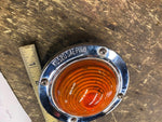 Vtg KD 520 TRAILER clearance Light TRUCK marker Lamp Amber GLASS Lens Semi Mack