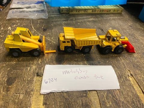 Vtg 1976 Matchbox Heavy Equipment toy Truck Faun Dump For Jack lift no 58 Lot