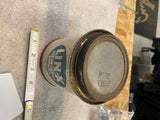 Vtg tin LIN-X Clear Varnish Oil Can Metal 3/4 full Odd Lid Collectible