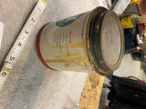 Vtg tin LIN-X Clear Varnish Oil Can Metal 3/4 full Odd Lid Collectible