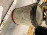 Vtg tin LIN-X Clear Varnish Oil Can Metal 3/4 full Odd Lid Collectible