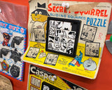 Vtg Roalex Co Hanna Barbera Cartoon Secret Squirrel Slide Puzzle Game Orig Pkg!