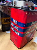 Vtg Wards Plus Motor Oil Gas tin Can 2 Gallon Nice Graphix Petroliana Collector!