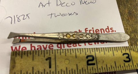 Vtg Art Deco Tweezers Nouvea 20's Antique Beauty Aid Sewing Medicial Fancy