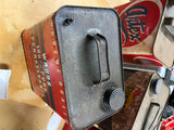 Vtg Wards Plus Motor Oil Gas tin Can 2 Gallon Nice Graphix Petroliana Collector!