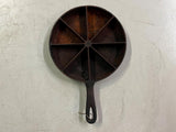 VTG Antique Early 1900s Unbranded Cast Iron Cornbread Skillet Dish