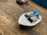 Vtg 1976 Matchbox Police launch Toy boat no 52 Blue